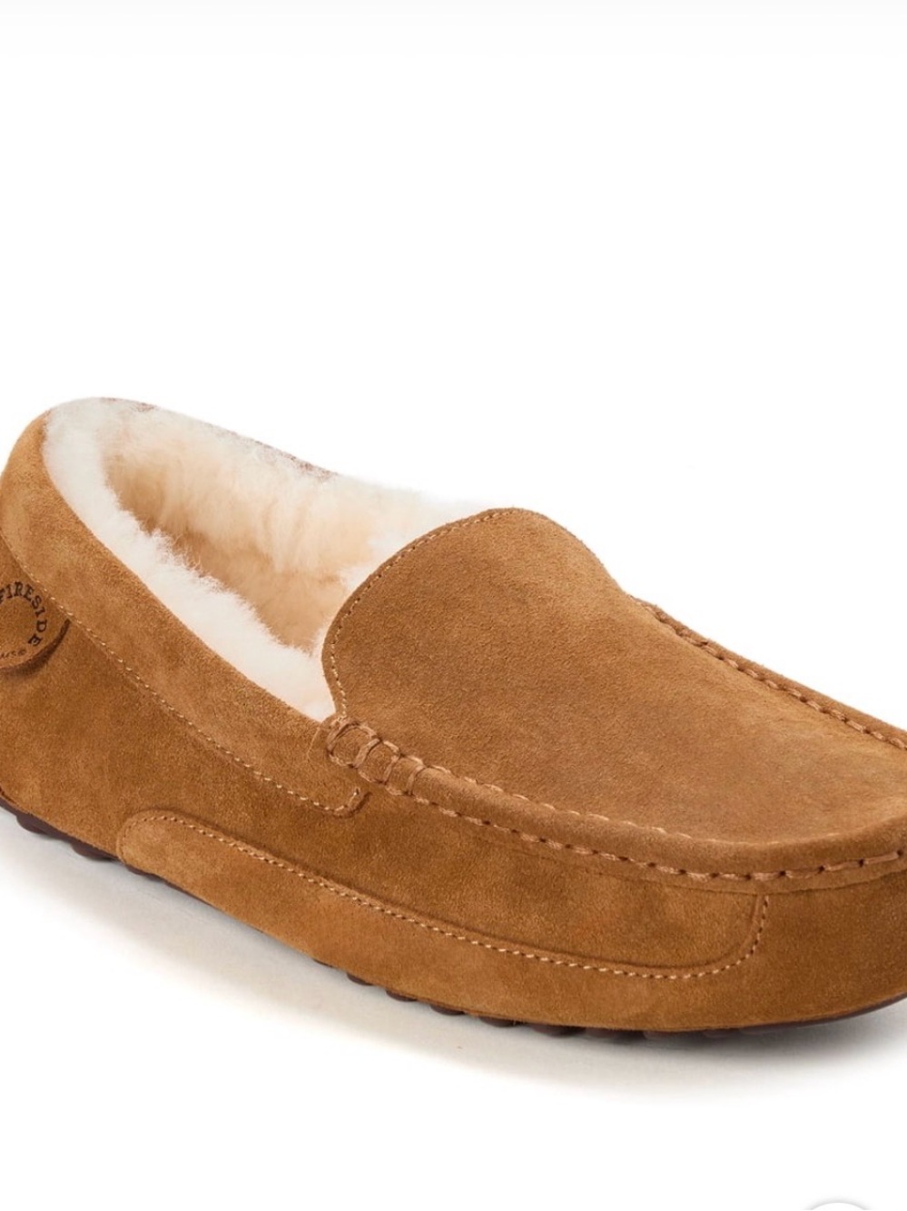 Men's Suede Shearling Lined Slip-On Loafer - Chestnut